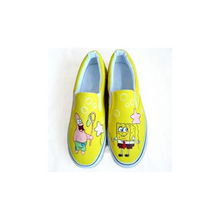 繪寶個(gè)性涂鴉鞋 搞怪海綿寶寶DIY帆布鞋全面評測